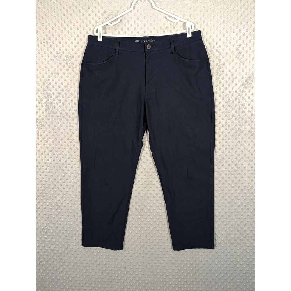 Vuori Meta Pants Men's 36x25 (Short) Navy Performance Chinos Stretch V430S
